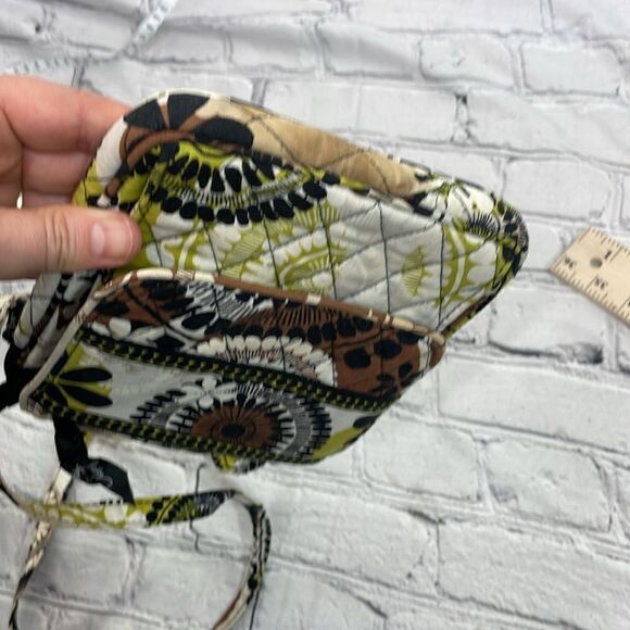 Vera Bradley Mini Hipster Cocoa Moss Crossbody Adjustable Strap Quilted Bag - Picture 12 of 12